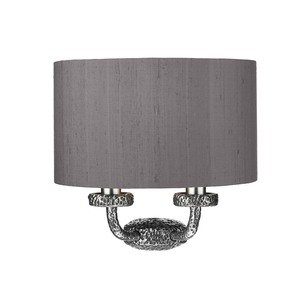 Sloane Pewter Wall Washer with Charcoal Shade